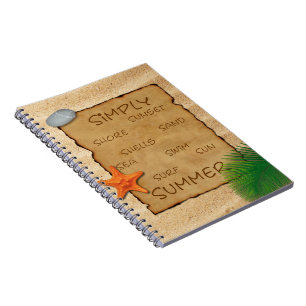 Parchment on Sand Background - Notebook