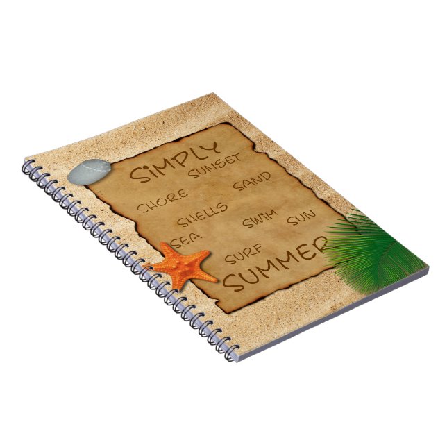 Parchment on Sand Background - Notebook (Right Side)