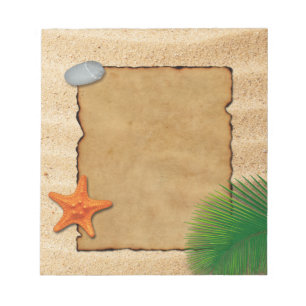 Parchment on Sand Background - Notepad