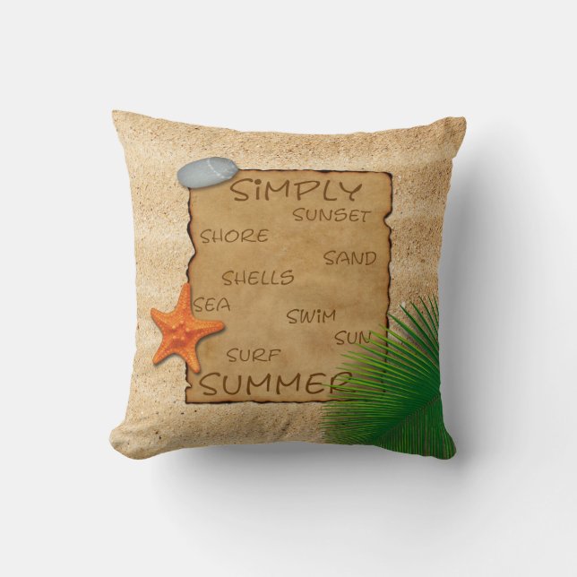 Parchment on Sand Background - Square Pillow (Front)
