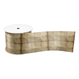 Parchment paper ribbon satin ribbon