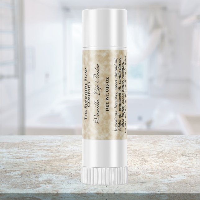 Parchment paper style lip balm tube label (Creator Uploaded)
