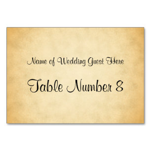 Parchment Pattern Design Wedding Place Cards