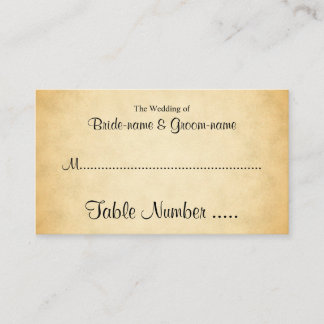 Parchment Pattern Design Wedding Place Cards