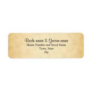 Parchment Pattern Design Wedding Return Address Label