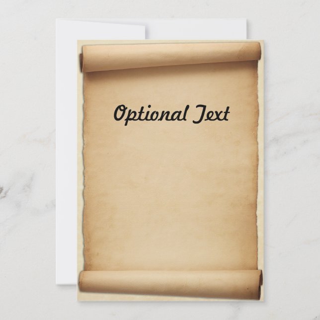 Parchment Proclamation Scroll Invitation (Front)