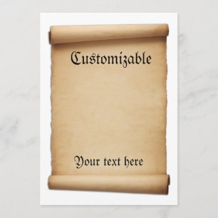 Parchment Proclamation Scroll Invitation