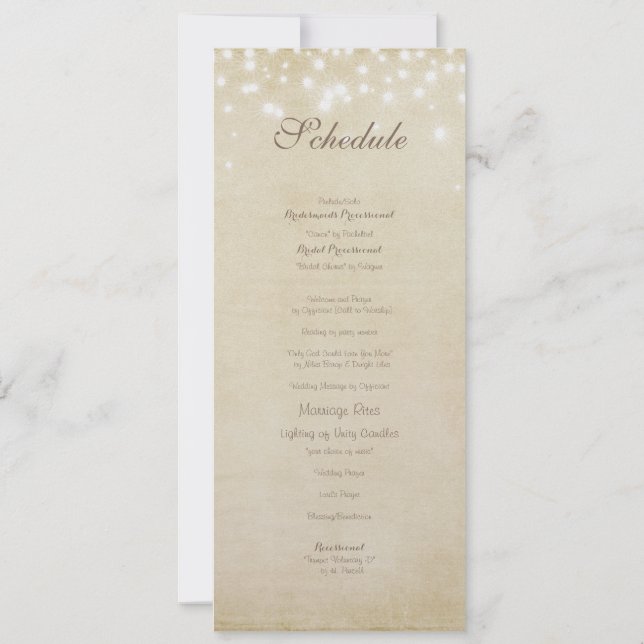 Parchment Sparkle Invitation (Back)