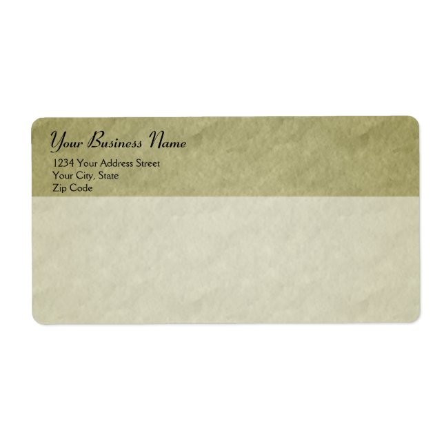 Parchment Style Business Shipping Label (Front)