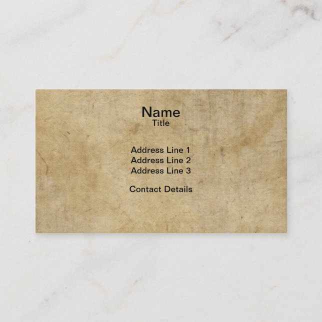 Parchment Texture Business Card (Front)