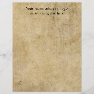 Parchment Texture Personalised Letterhead