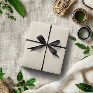 Parchment White Solid Colour Classic Elegant Wrapping Paper