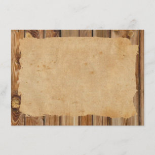 Parchment Wood Rustic Personalised Thank You Card