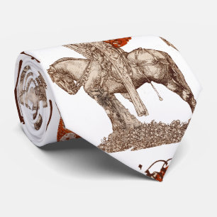 PARCIFAL IN QUEST OF HOLY GRAIL Black White Red Tie