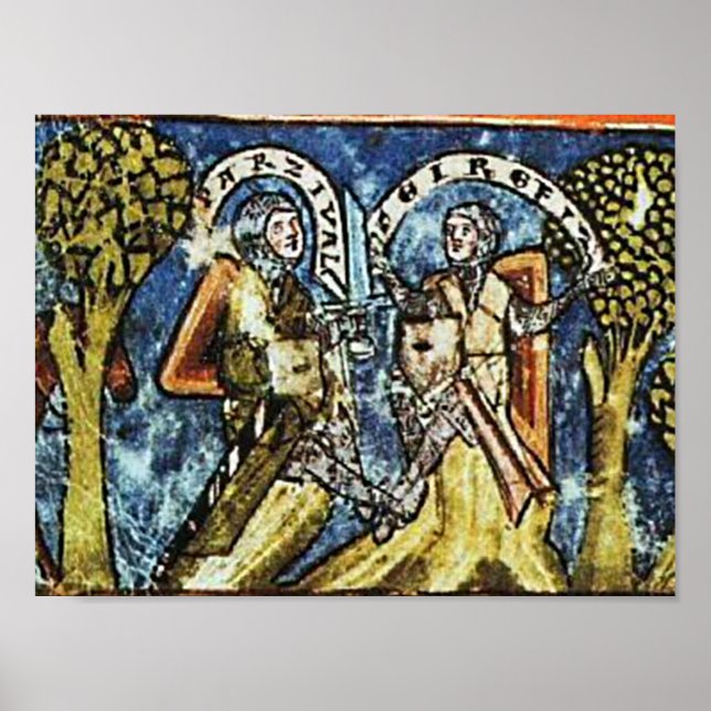 Parcival Mittelalterliches Abbild Poster (Front)