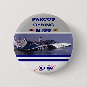 Parcos O-Ring Miss Unlimited Hydroplane 6 Cm Round Badge