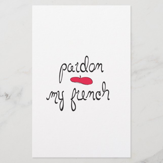 Pardon My French with Beret (Front)