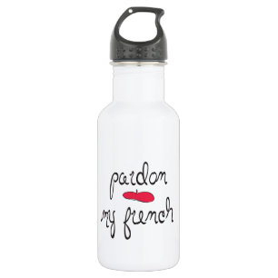 Pardon My French with Beret 532 Ml Water Bottle