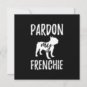 Pardon My Frenchie  French Bulldog Hooded Sweater Holiday Card