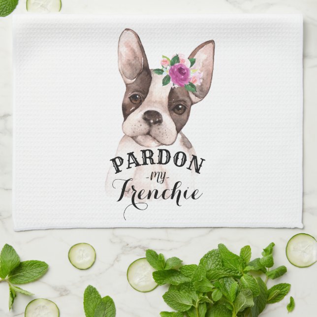 Pardon my Frenchie Kitchen Towel (Folded)