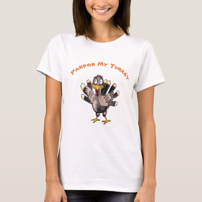 Pardon My Turkey Women's Long Sleeve  T-Shirt (Front)