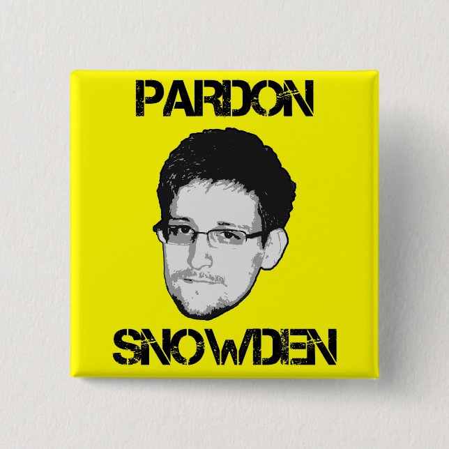Pardon Snowden Button (Front)