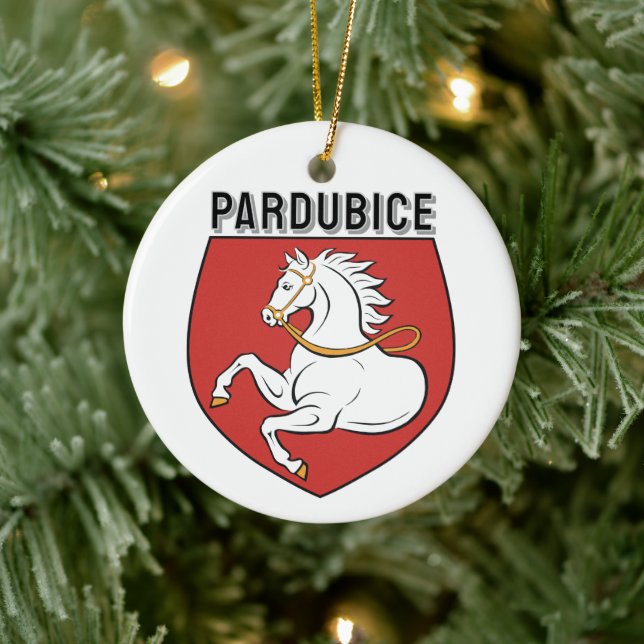 Pardubice coat of arms, Czech Republic Ceramic Ornament (Tree)
