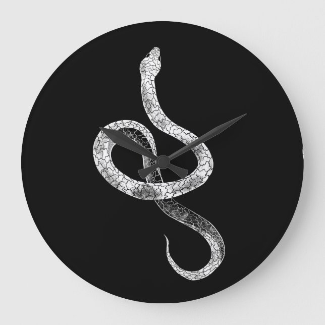 Parede Snake Relogio Large Clock (Front)