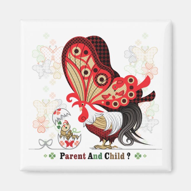 PARENT AND CHILD？（remake） Magnet (Front)