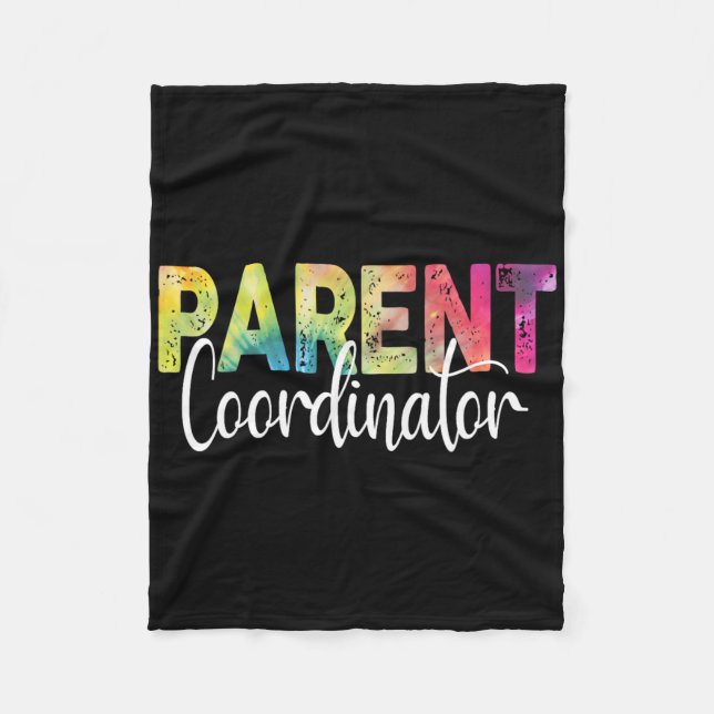 Parent Coordinator Tie Dye Back To School Apprecia Fleece Blanket (Front)