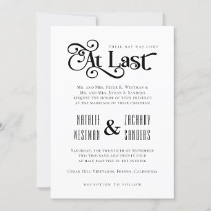Parent Hosted Their Day Has Come At Last Wedding Invitation