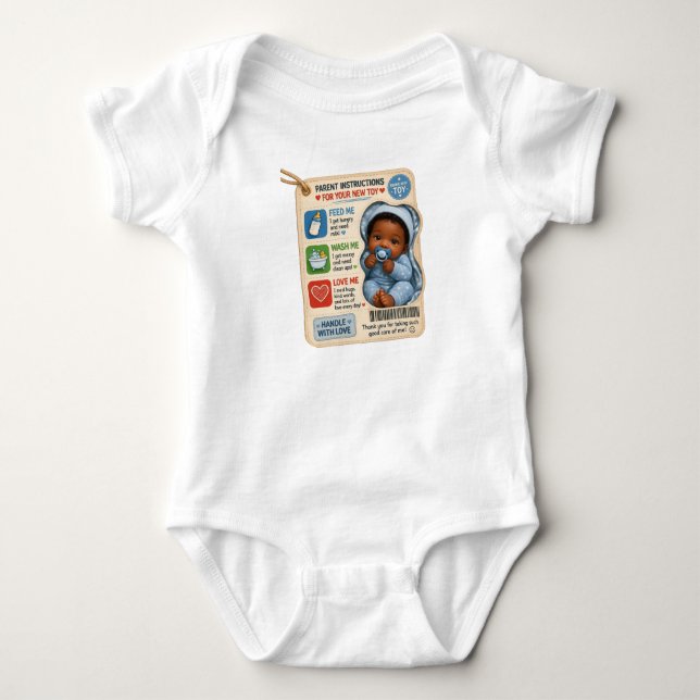 “Parent Instructions” Baby  Bodysuit (Front)