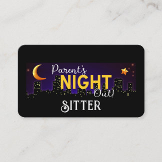 Parent Night sitter Business Card