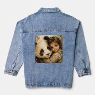 Parent Panda and cute cuddly child Denim Jacket