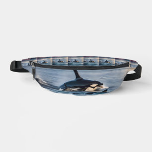 Parental Bliss: Mummy And Baby Orcas In The Ocean, Bum Bags