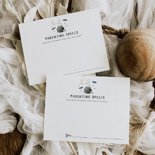 Parenting Spells Halloween Baby Shower Advice Card