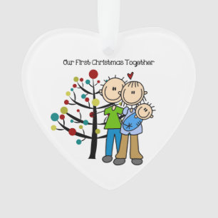 Parents Baby Boy 1st Christmas Together Ornament