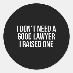 Parents Father Mother Law School Graduation Classic Round Sticker