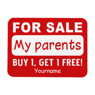 PARENTS FOR SALE custom magnet