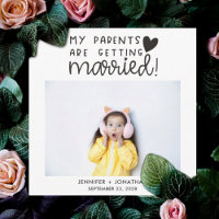 Parents getting married child photo save the date 