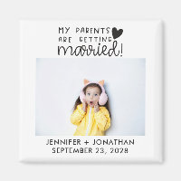 Parents getting married child photo save the date 