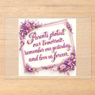 Parents gift acrylic invitations
