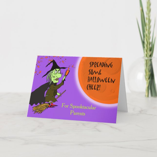 Parents Halloween Witch with Potion Card (Front)