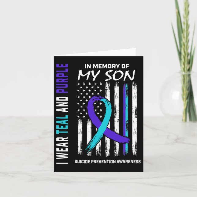 Parents In Memory Of Son Suicide Awareness Prevent Card (Front)
