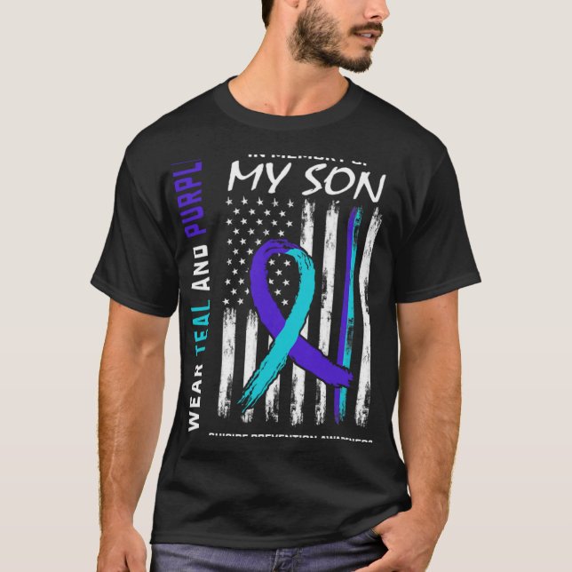 Parents In Memory Of Son Suicide Awareness Prevent T-Shirt (Front)