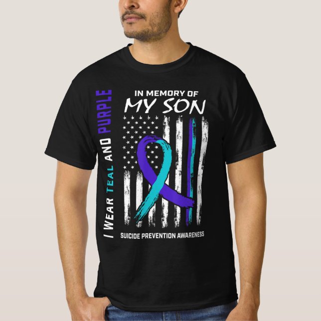 Parents In Memory Of Son Suicide Awareness Prevent T-Shirt (Front)