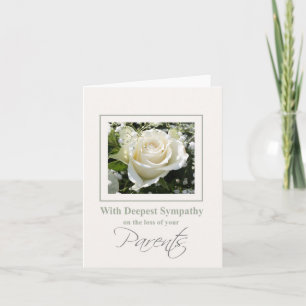 Parents loss Rose sympathy Card