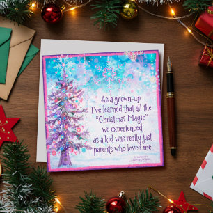 Parents Make Christmas Magical Inspirivity Holiday Card