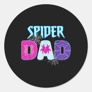 Parents Mum Spider Dad Mothers Day Matching Family Classic Round Sticker