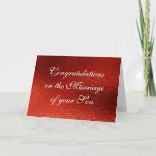 Parents of Bride Congratulations Greetings Card